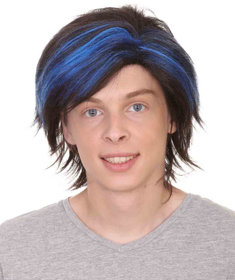 Crime Blue Black Cosplay Halloween Wig