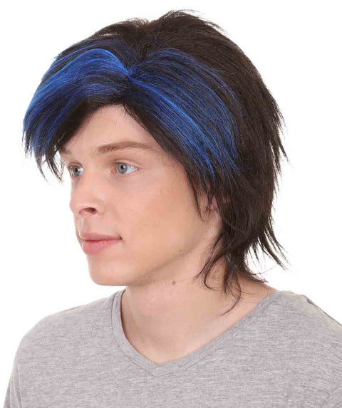 Crime Blue Black Cosplay Halloween Wig