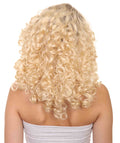 Latina Diva Long Curly Blond Fancy Halloween Wig