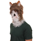 Furry Fox Collection | Men's White and Brown Straight Furry Fox Cosplay Wig | Premium Breathable Capless Cap