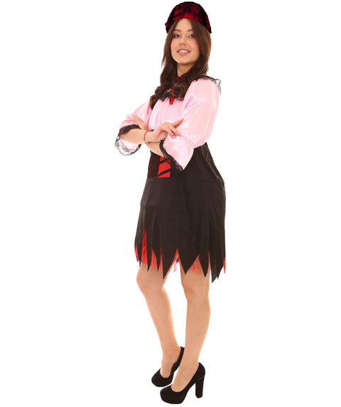Adult Women's Sexy Pirate Costume | Lt Pink Cosplay Costume