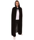 HPO Adult Men's Grim Reaper Hooded Cape Costume | Black Halloween Costume | Perfect for Cosplay | Flame-retardant Synthetic Fabric