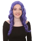 Long Curly Purple Women's Wig
