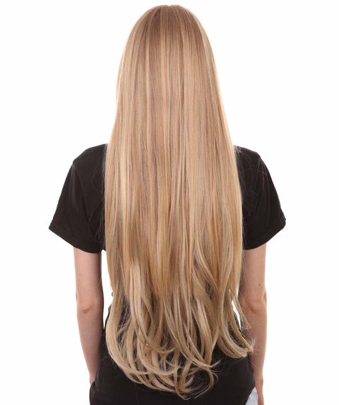 Adult Women's Straight Blonde High Heat Clip-In Synthetic Extension (24 in) ST-006…