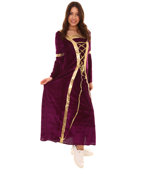 Adult Women's Renaissance Costume | Purple Cosplay Costume