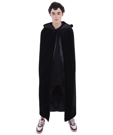Adult Men's Reversible Hooded Cape Costume | Multiple Color Option Cosplay Costume