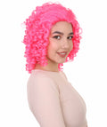 Colonial Pink Curly Wig