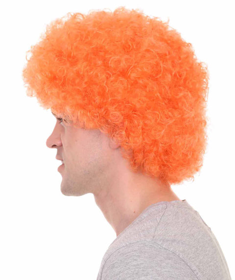 Orange Unisex Afro Wig | Jumbo Super Size Cosplay Halloween Wig
