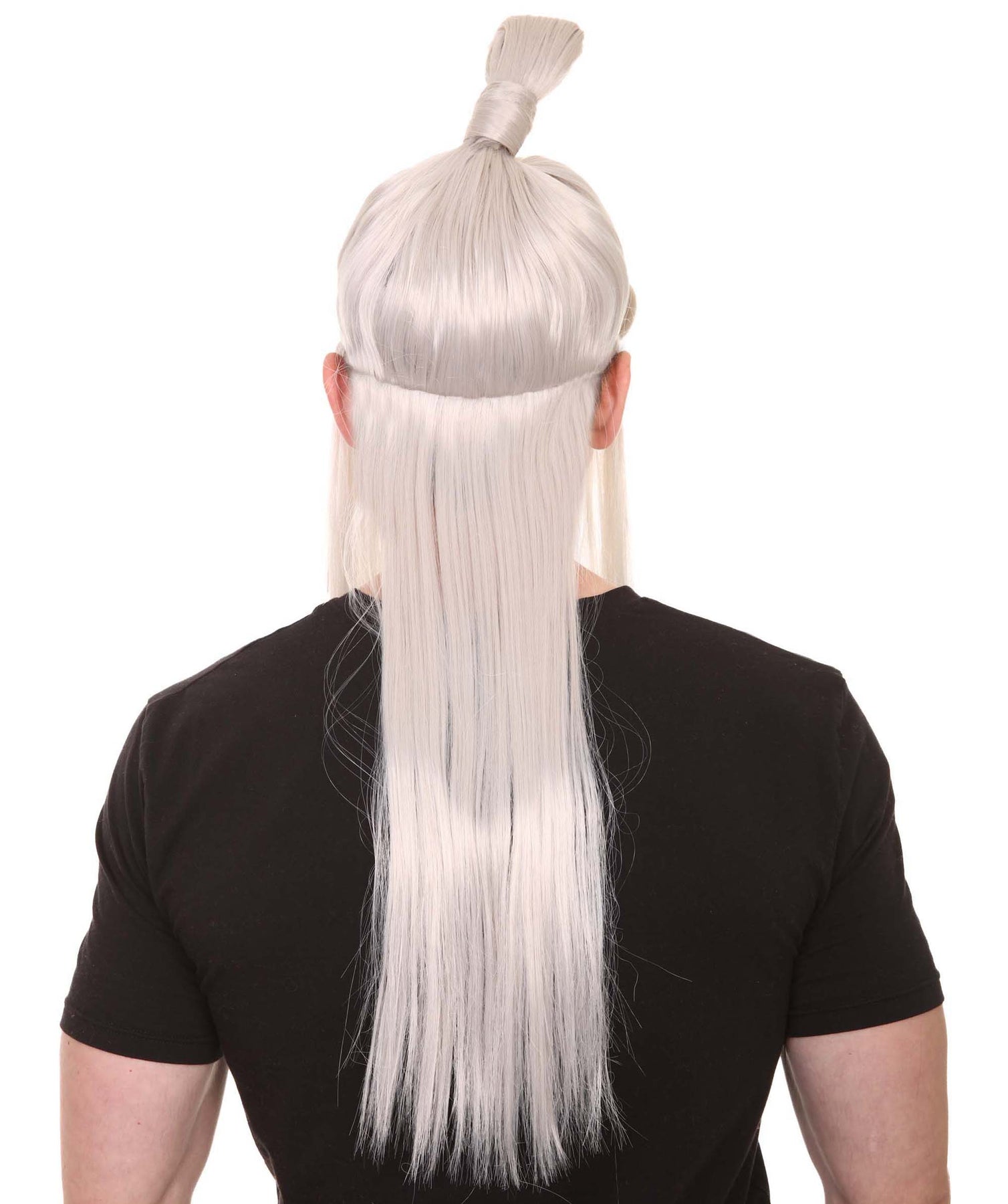 Martial Arts Master Mens Wig Beard Eyebrow Set | Asian Wig | Premium Breathable Capless Cap