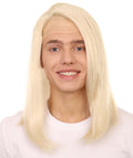 Petty Dark Wizard Dad | Slick Side Parted White Hair with Fake Forehead | Premium Halloween Wig