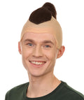 Adult Men's 8.5" Inch Short Length Animated Halloween Cosplay Water Tribe Warrior Bald Cap Brown Wig, Synthetic Soft Fiber Hair, Perfect for your next Festival and Group Anime Party! | HPO