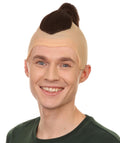 Adult Men's 8.5" Inch Short Length Animated Halloween Cosplay Water Tribe Warrior Bald Cap Brown Wig, Synthetic Soft Fiber Hair, Perfect for your next Festival and Group Anime Party! | HPO