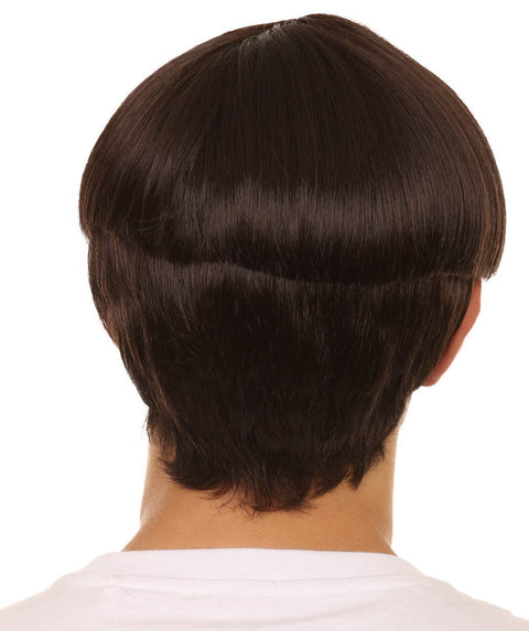 Brown bowl cut wig