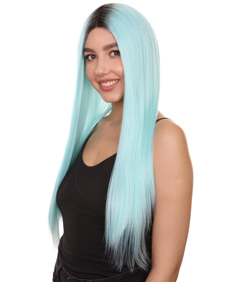 Angela Women's Long Length Lace Front Straight With Dark Roots - Adult Fashion Wigs | Nunique | Nunique