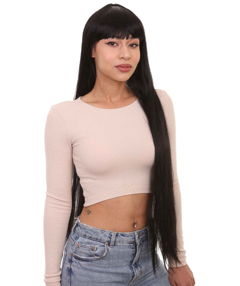 Extra Long Straight Cosplay Brown Wig