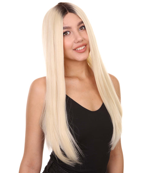 Jackie Women's Long Length Lace Front Straight With Dark Roots - Adults Fashion Wigs | Nunique | Nunique