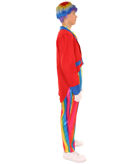 Adult Men's Deluxe Clown Costume | Multi Color Cosplay Costume