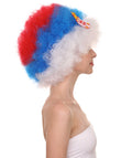 Serbia Flag Sport Afro Wig