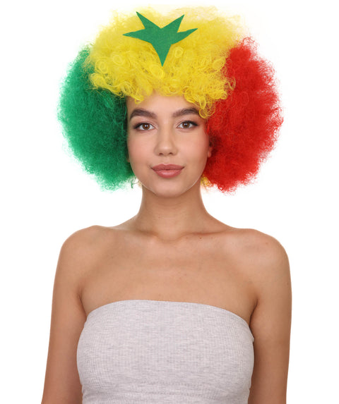 best senegal flag sport afro wig