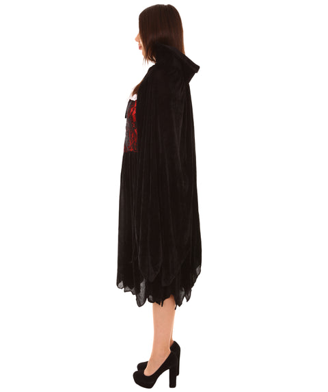 Adult Women's Victorian Vampire Costume | Black Halloween Costume