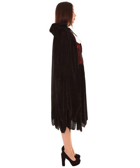 Adult Women's Victorian Vampire Costume | Black Halloween Costume
