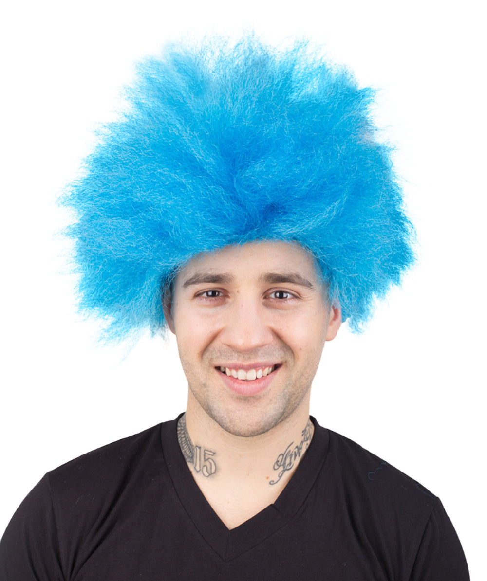 Dr Seuss Thing 1 2 Men s Blue Color Straight Short Wig HPO