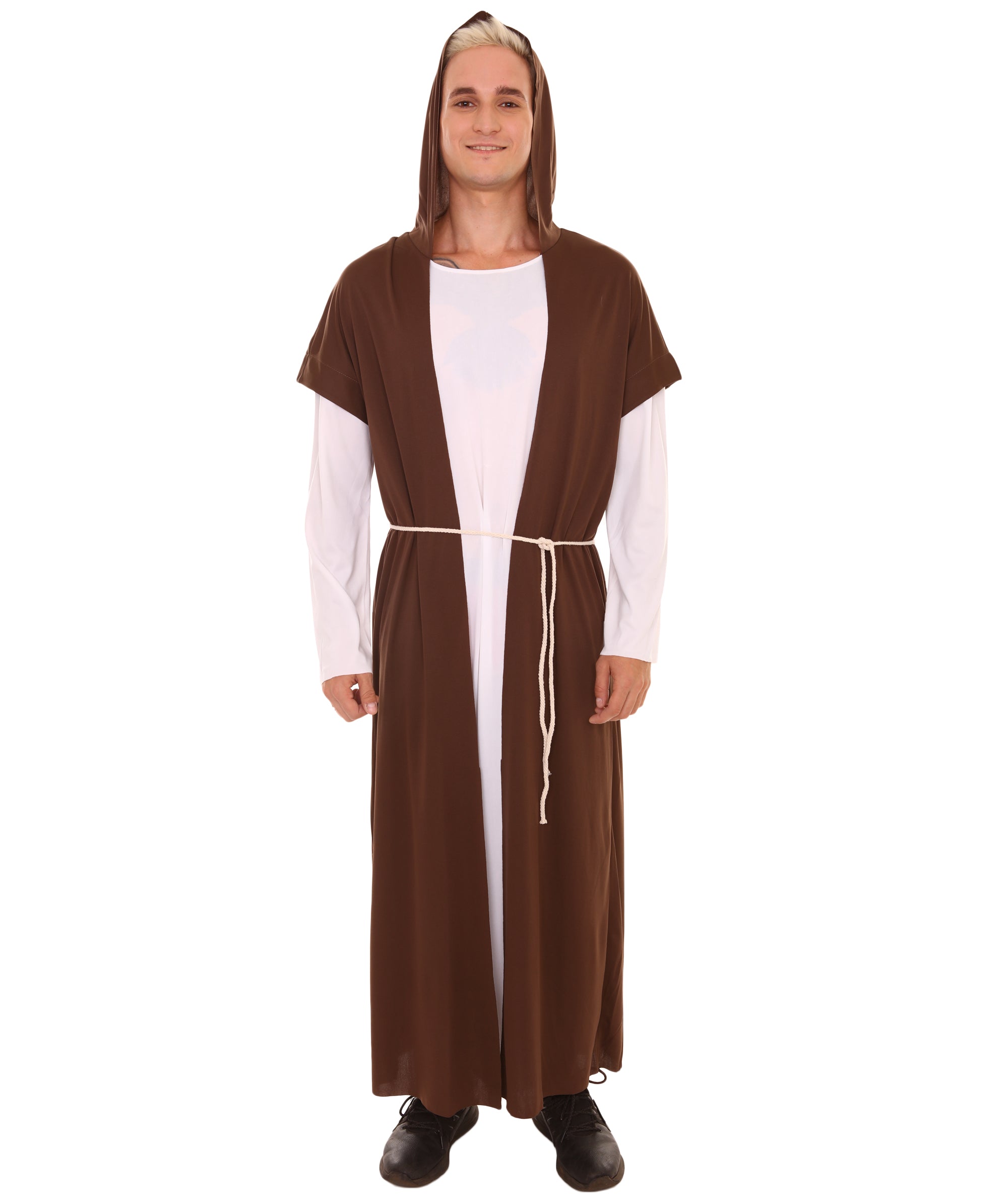 Adult Men's Joseph Religious Costume | Brown and White Cosplay Costume ...