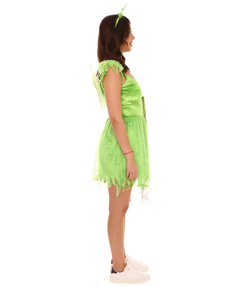 Adult Women's Pretty Fairy Costume , Green Halloween Costume