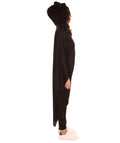 Adult Women's Cozy Bat Jumpsuit | Black Halloween Costume