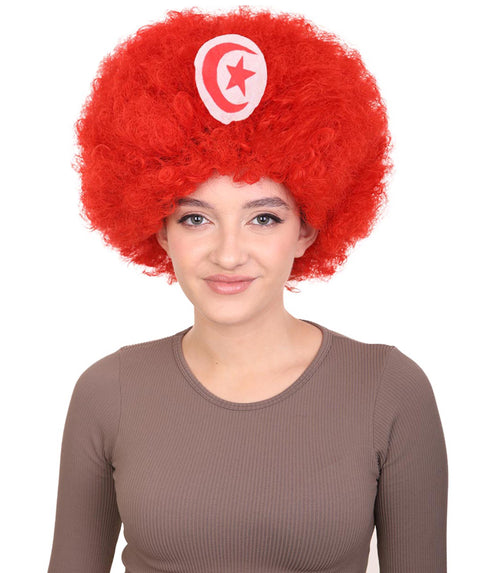 best tunisia flag afro wig