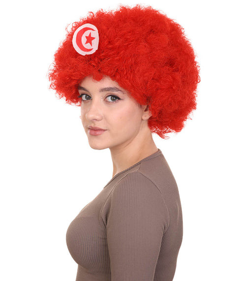 best tunisia flag afro wig