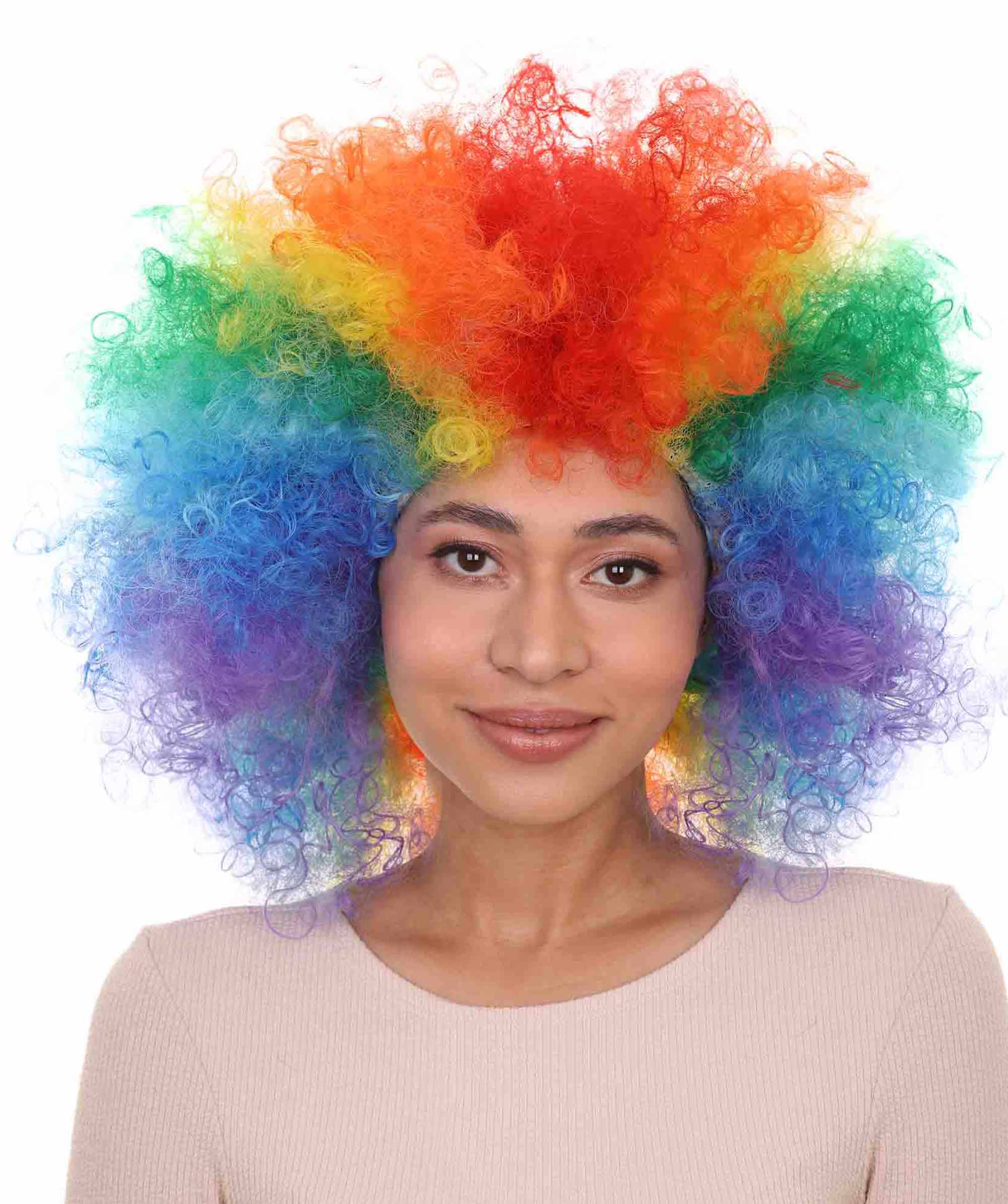 Rainbow shop afro wig