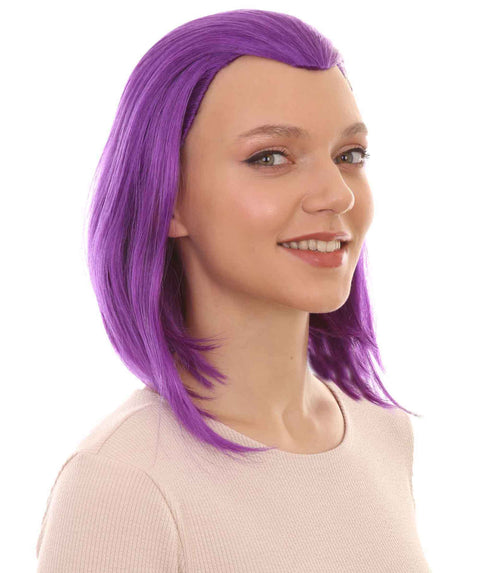 Womens Animation Wig | Purple TV/Movie Wigs | Premium Breathable Capless Cap