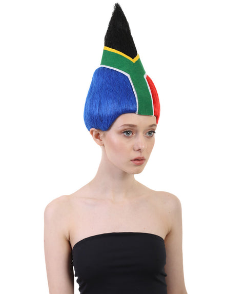 South Africa Flag Troll Wig