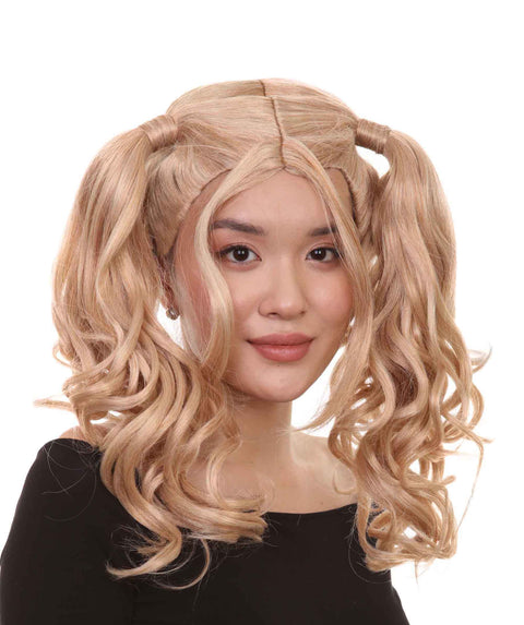 Womens Dolly Pigtail Wigs Collection | Party Event Ready Cosplay Halloween Wigs | Premium Breathable Capless Cap