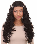 Long Streaked Witch Sorceress Vampire Women's Wig | Horror Ghostly Halloween Wigs | Premium Breathable Capless Cap