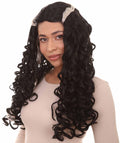 Long Streaked Witch Sorceress Vampire Women's Wig | Horror Ghostly Halloween Wigs | Premium Breathable Capless Cap