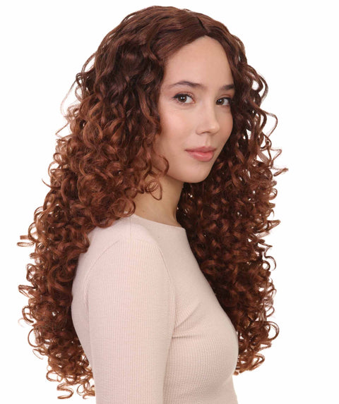 Women's Brown Long Curly Wig