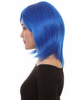 Shoulder Length Bob with Side Bangs Party Wig |  Halloween Wig | Premium Breathable Capless Cap