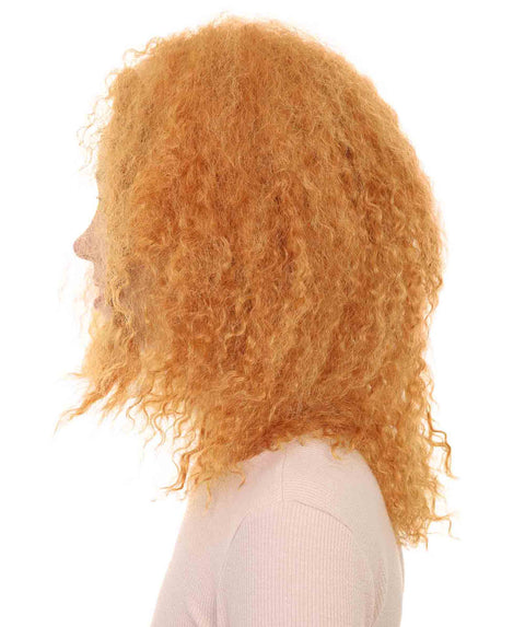 Womens Afro Doll Wig | Orange Fashion Wigs | Premium Breathable Capless Cap