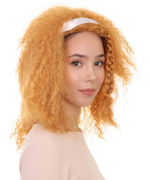 Womens Afro Doll Wig | Orange Fashion Wigs | Premium Breathable Capless Cap