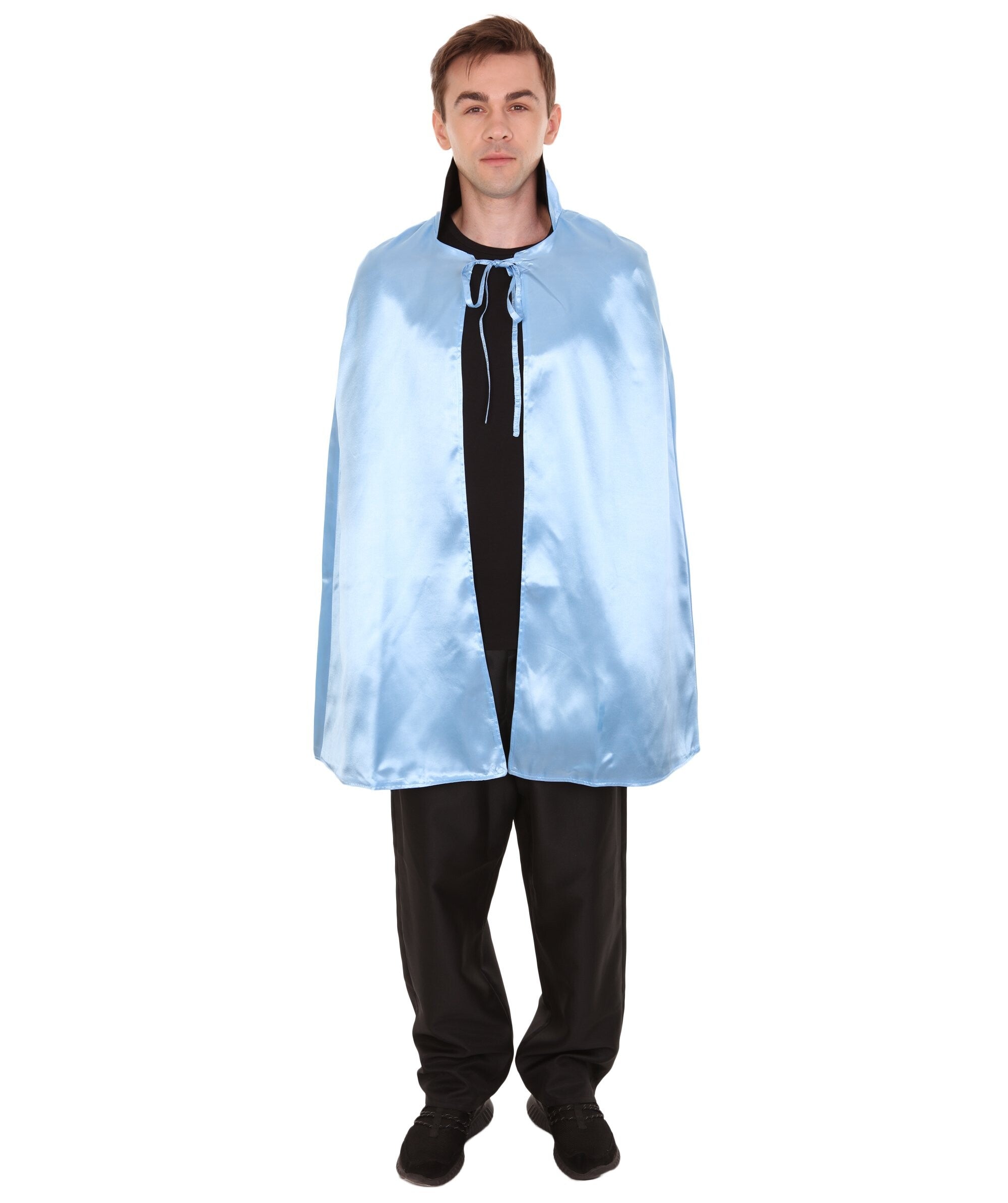 Pvc Reversible Vampire Cape Adult Black Red