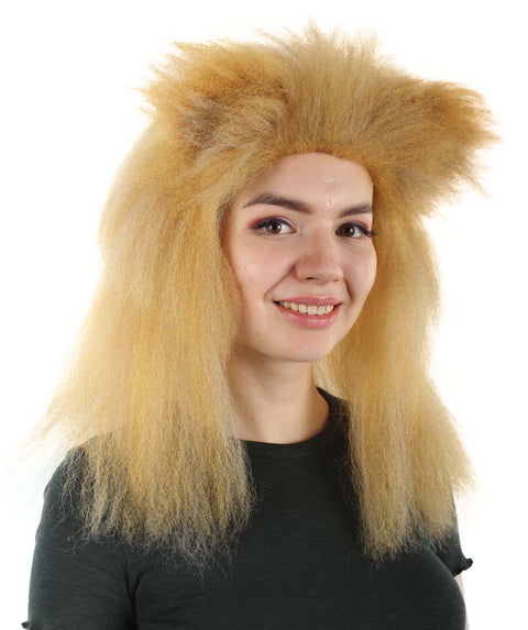 HPO Orange and Tan Lion wig  - Long Synthetic Fibers