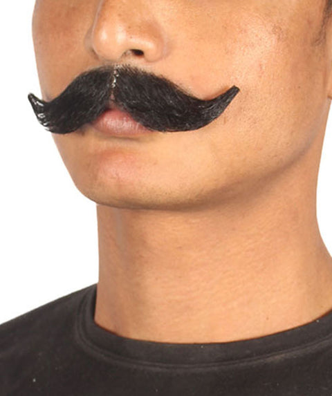 Black Handlebar style Mustache