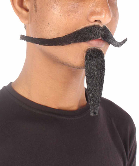 Black Mustache and Goatee Set
