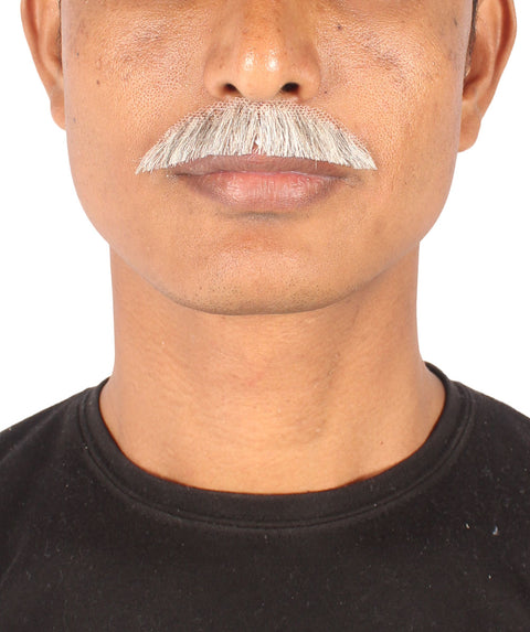 HPO Men's Human Brown Facial Hair Mustache | Multiple Color Options