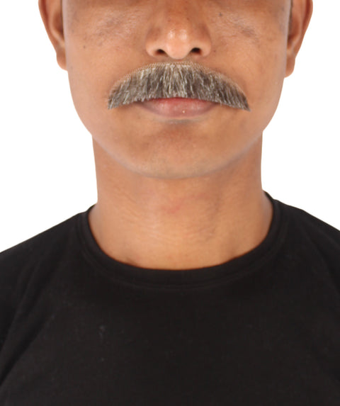 Men's Human Hair Mustache | Facial Hairstyles Multiple Colors Option | HPO