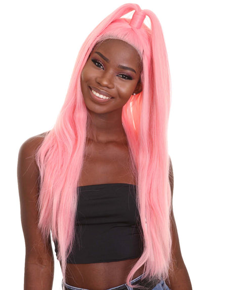 Electro Pop Pink Updo Wig