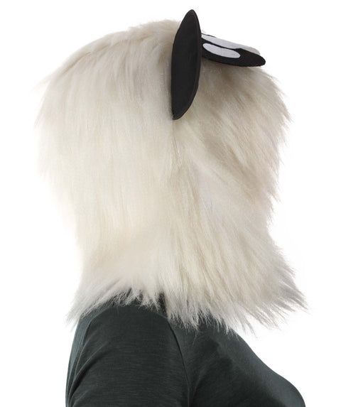 HPO White and Black Panda wig with Hoodie - Long Synthetic Fibers