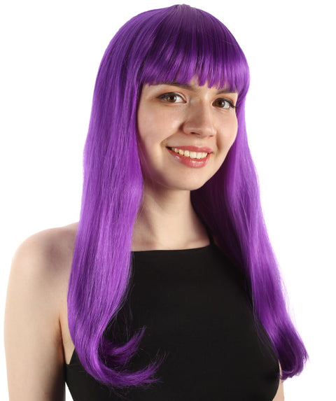 Womens Long Bob Wigs Collections |  Fancy Party Event Ready Halloween Wigs | Premium Breathable Capless Cap